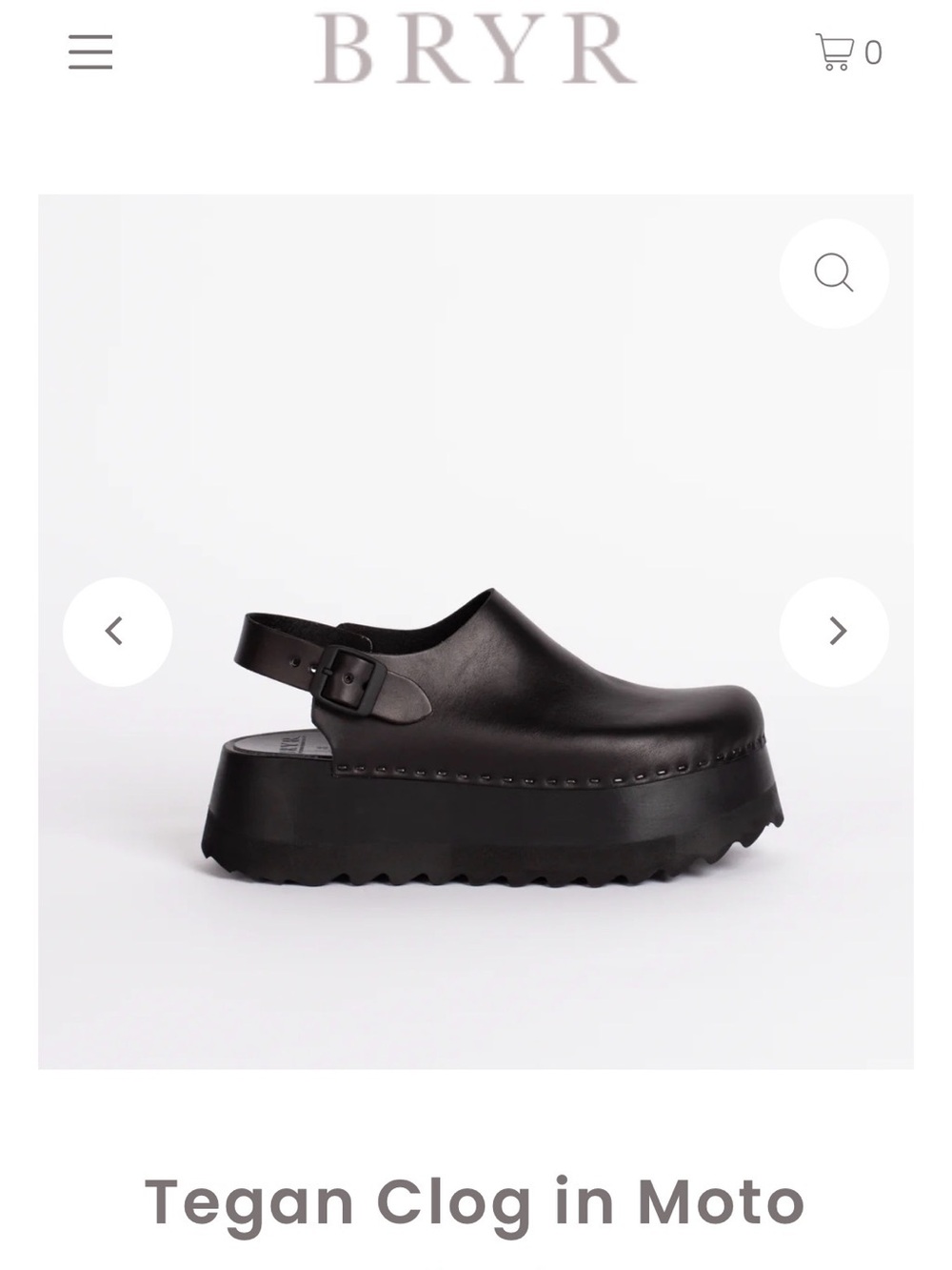 BRYR Tegan Clog in Moto Black